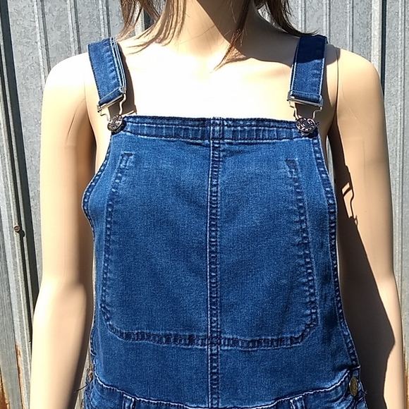 Skinny distressed denim overalls size S - Picture 4 of 17
